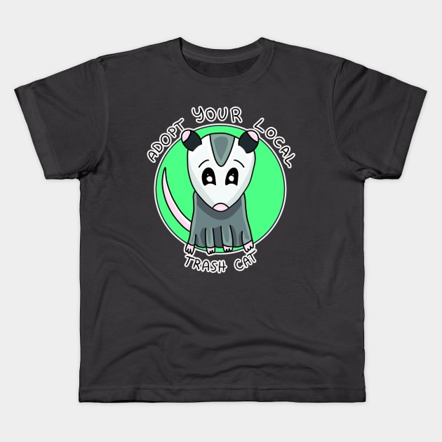 Adopt Your Local Trash Cat Kids T-Shirt by nonbeenarydesigns
